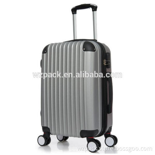 Whole sale promotional ABS luggage trolley sets suitcase luggage